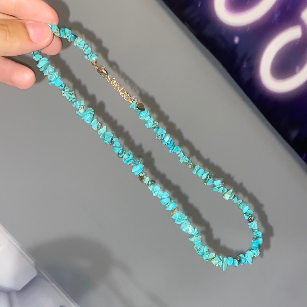Turquoise Chip Necklace Western Navajo Jewelry
